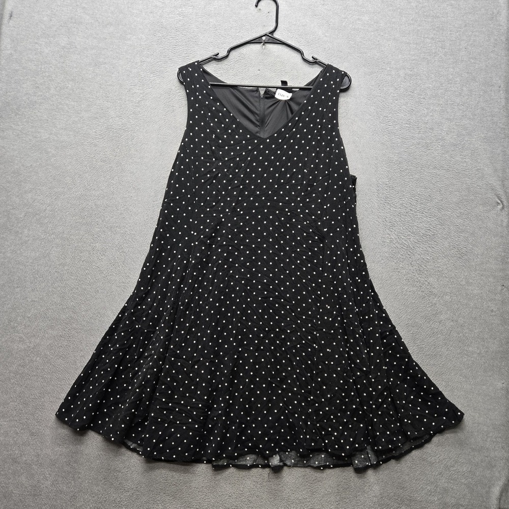 Torrid Women Dress 16 Black Polka Dot Fit & Flare‎ Cocktail Party Sleeveless